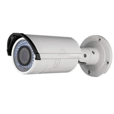 Cámara IP Hikvision DS2CD2622FWDIS IR(25mts) tipo bala, lente varifocal 2.8 a 12mm día y noche real ICR con IR, 2 megapixeles (WDR REAL 1100dB), 1 entrada, 1 salida de alarma, 1 canal de audio