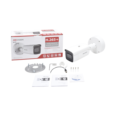 Cámara Hikvision DS-2CD2655FWD-IZS, Bala IP 5 Megapixel, 50 mts IR EXIR, Lente Mot. 2.8 a 12 mm, WDR, IP67, IK10, Vídeo Análisis, PoE+, MicroSD