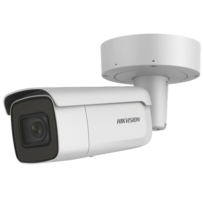 Cámara Hikvision DS-2CD2655FWD-IZS, Bala IP 5 Megapixel, 50 mts IR EXIR, Lente Mot. 2.8 a 12 mm, WDR, IP67, IK10, Vídeo Análisis, PoE+, MicroSD