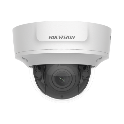 Cámara domo Hikvision DS-2CD2723G1-IZS,  IP 2 Megapixel / Lente Mot. 2.8 a 12 mm / 30 mts IR EXIR / Exterior IP67 / IK10 / Entrada y Salida de Audio y Alarma.
