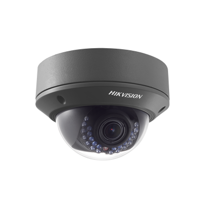 Domo IP 4 Megapixel / Lente Mot. 2.8 a 12 mm / IP66 / IK10 / WDR / 30 mts IR / MicroSD / ONVIF / Entrada-Salida de audio y alarma /  H.264+ / Exterior / PoE / MicroSD DS-2CD2742FWD-IZSB