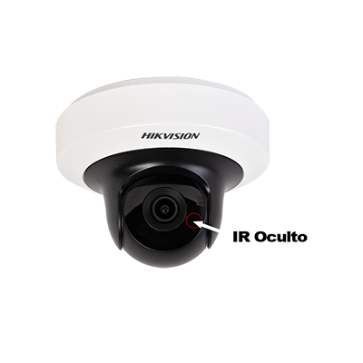 Mini Domo IP PT 4MP / 10 m IR Inteligente / WDR real 120dB / H.264+ / Hik-Connect P2P / Interior / Soporta MicroSD 128GB DS-2CD2F42FWD-I