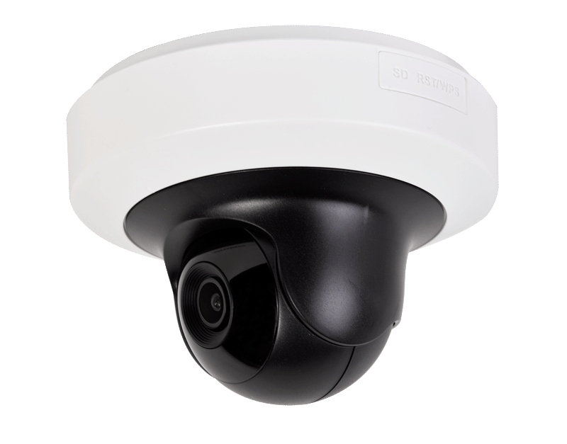 Mini Domo Pan/Tilt(PT) IP 4 Megapixel IR(Oculto) PoE , WDR, H.264+, Almacenamiento SD XPT-4MDW