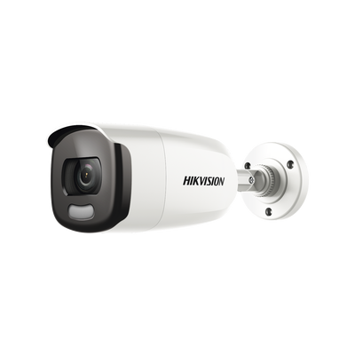Camara Hikvision DS-2CE12DFT-FC, bullet TURBO 1080p / Imagen a color 24/7 / Lente 3.6 mm / Luz Blanca 40 mts / Exterior IP67 / WDR 120dB.