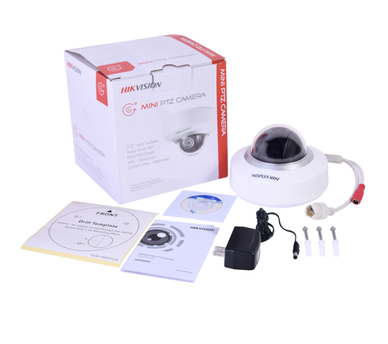 Mini domo IP PTZ, 2 Megapixeles, Dia y Noche real, dWDR, 3X Zoom optico 16X Digital