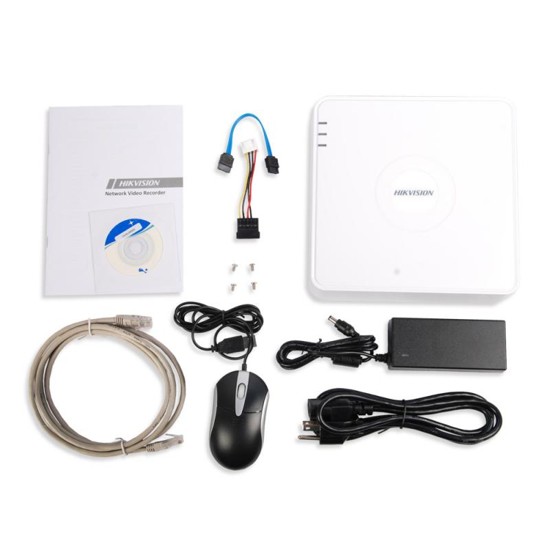 NVR de 4 canales serie Slim con switch PoE interconstruido, 720p@12IPS, soporta 1 HDD de hasta 4TB, soporte EZVIZ Cloud P2P DS7104NISN/P