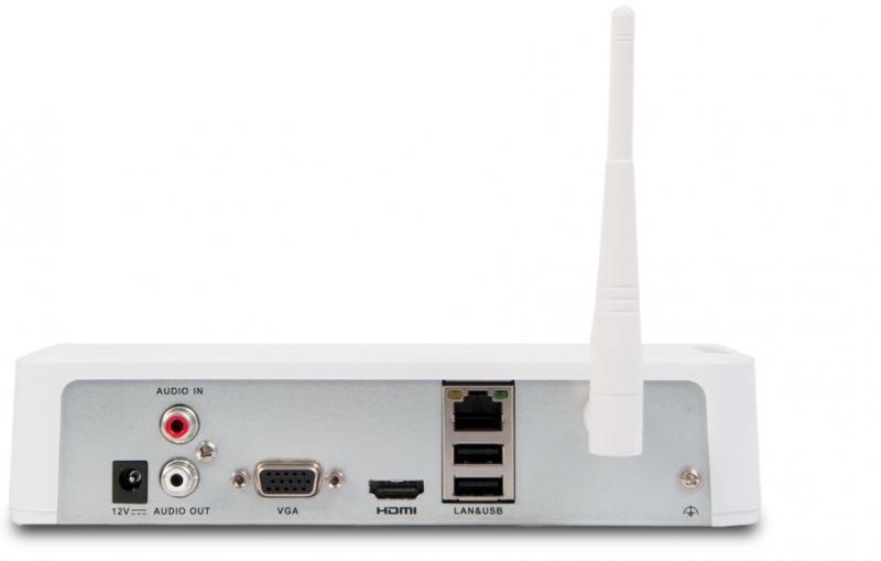 NVR de 4 canales serie slim con antena interconstruida con función de AP wireless, 720p@15IPS (No soporta P2P EZVIZ) XR14NW