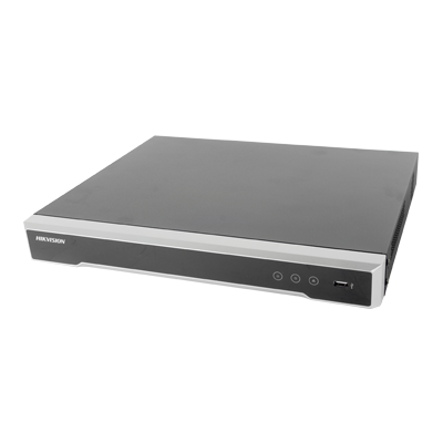 NVR Hikvision DS7616NII2/16P, 16 canales con compresión de video H.265 y switch PoE interconstruido de 16 puertos, Tecnología 4K