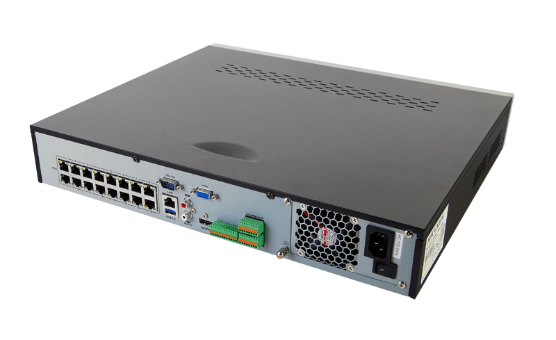 Tecnología 4K, NVR de 32 canales con compresión de video H.265 y switch PoE interconstruido de 16 puertos DS7732NII4/16P