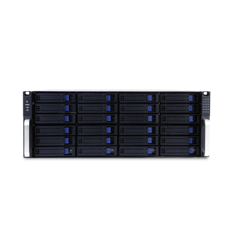 Sistema NVR de Alto Desempeño de 256 Canales para cámaras IP, 24 bahías para disco duro con sistema DAS XR6256FH24