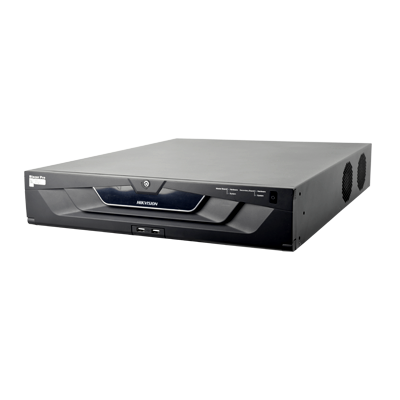 Blazer Pro Hikvision DSBLZRP5200128CH tipo AIO, 128 canales de video iVMS5200, 7 HDDs + iSCSI, NAS, SAS, Sistema Operativo Embebido en Disco duro de Estado Solido, NVR integrado de 128 canales.