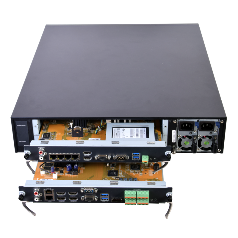 Blazer Pro tipo Servidor All in one de 128 canales de video iVMS5200, para 7 HDDs + iSCSI, NAS, SAS, Sistema Operativo Embebido en Disco duro de Estado Solido, NVR integrado de 128 canales. DS-BLZR-P5200-128CH