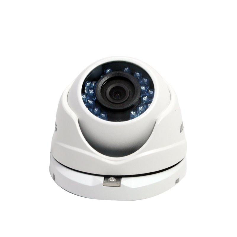 Domo eyeball interior/exterior antivandálico 900TVL dWDR UltraHR+ 2.0 IR inteligente de 20m, día y noche real, HDR, color blanco HRE900W
