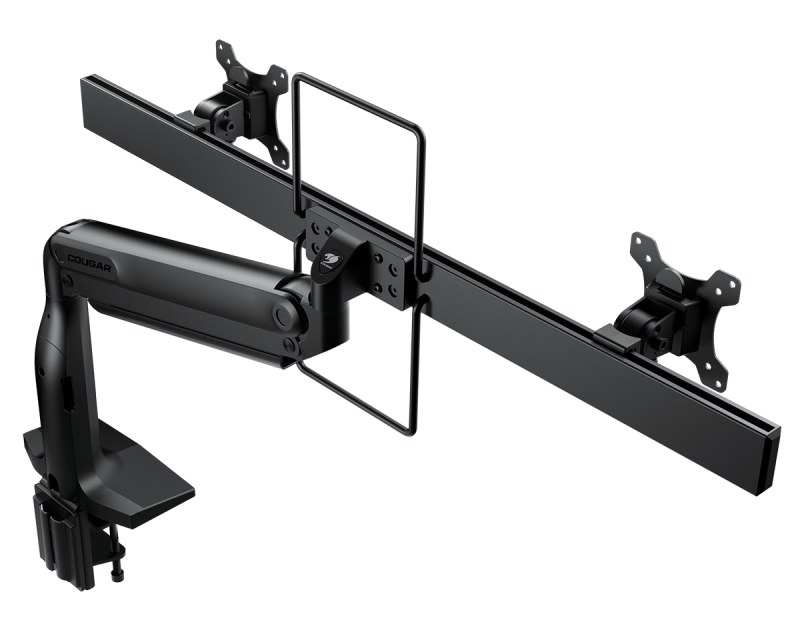 3MDUO35B.0 Soporte de Escritorio Cougar DUO350 para 2 Monitores de alta resistencia VESA con Movimientos de ajustes