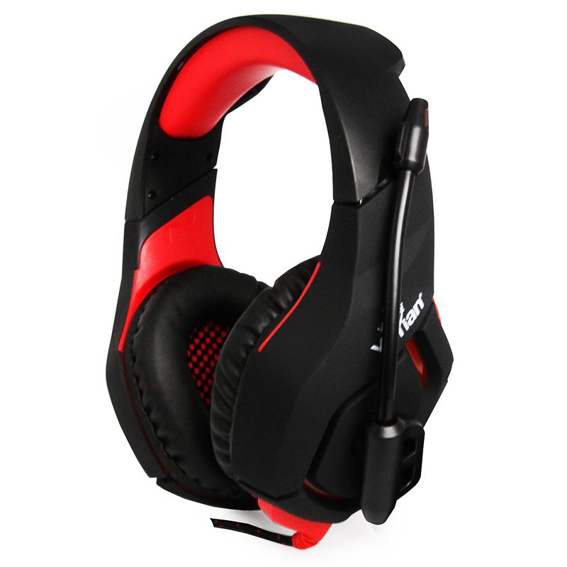 Diadema Yeyian Wicked S3000, Headset Gamer, Negro con Rojo, USB