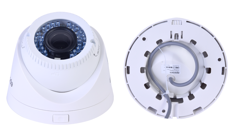 Cámara eyeball TurboHD 1080p con lente varifocal de 2.8-12mm e IR inteligente para 20 m E8TURBOVW