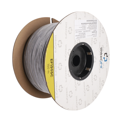 Carrete de Fibra Óptica Monomodo con conectores SC-SC Duplex, Reforzada con Kevlar, de 150 metros EF-150-SC