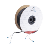 Carrete de Fibra Óptica Monomodo con conectores LC-LC Duplex, Reforzada con Kevlar, de 200 metros EF-200-LC