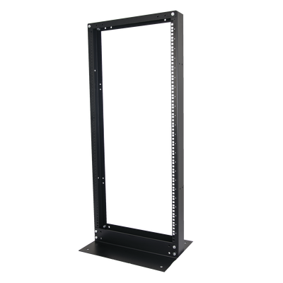 Rack de 2 Postes, Estándar 19", 24 Unidades, de Acero, Base "L" para Anclar a Piso. EIRL-5524