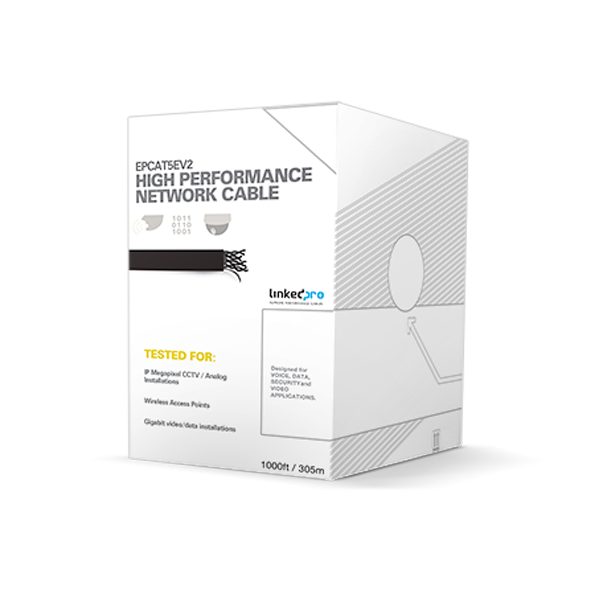 Cable Cat5e CCA Exterior/Interior Color Blanco. Caja con 305M. 