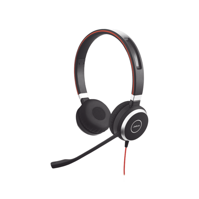 Jabra Evolve 40 Duo con Conexión USB / 3.5 mm, indicador de ocupado y cancelación de ruido pasiva (6399-823-109) EVOLVE-40-DUO-MS