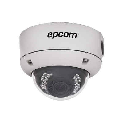 Domo Epcom antivandalismo varifocal de 700TVL día/noche real ICR con LEDs IR para exterior con eenú OSD