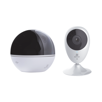 Kit de WiFi Cámara Ezviz EZ-360MKIT, Incluye 1 Pieza EZ-MINO y 1 Pieza C6TC / Uso Residencial / Grabacion en la Nube / Audio de Dos Vias.