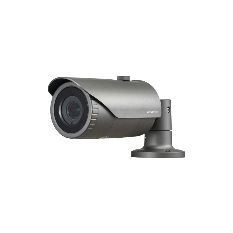 Cámara bala antivandálica Hanwha Techwin HCO-6070R, 2MP / QuadHD (AHD, TVI, CVI, CVBS) / Lente Varifocal 2.8-12 mm / WDR 120 dB / IR 30 m.