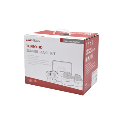Sistema Completo de CCTV 720p / Hik-Connect / DVR 8 Canales / 4 Cámaras Bala / Cables / Fuente de Poder Profesional HIK720KIT8