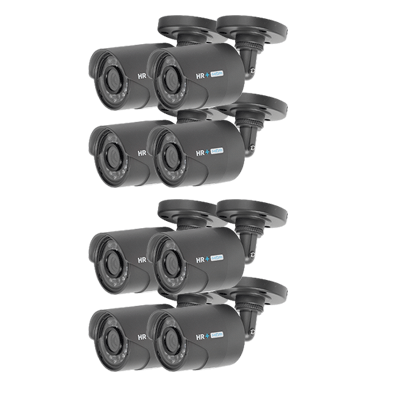 Paquete de 8pzs de Epcom HRB900 (cámara bullet 900TVL para interior/ exterior)