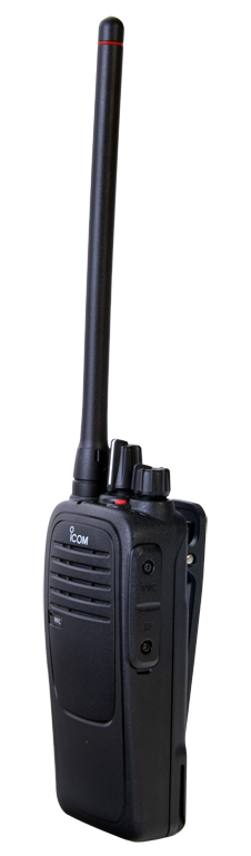 Radio portátil Icom IC-F1000/04 analógico en rango de frecuencia de 136-174 MHz, 5 W de potencia de RF, 16 canales
