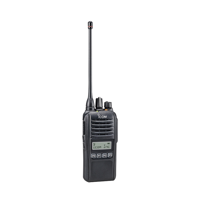 Radio digital iCOM, Mod. IC-F1100DS/21, NXDN en la banda de VHF, frecs. 136-174MHz, IP67, analógico y digital con pantalla, operable trunking y convencional, 5W de potencia, incluye cargador, antena, bateria y clip 