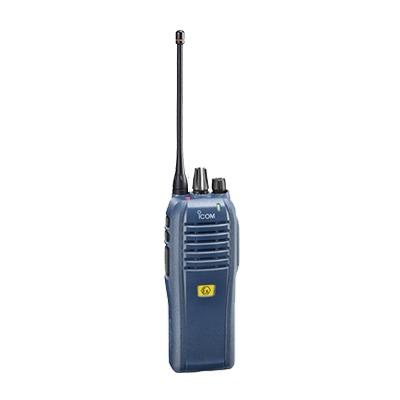 Radio portátil digital y analógico Icom IC-F4201DEX/24, IS certificado ATEX, en la banda de 400-470MHz, 16 canales, 1W de T