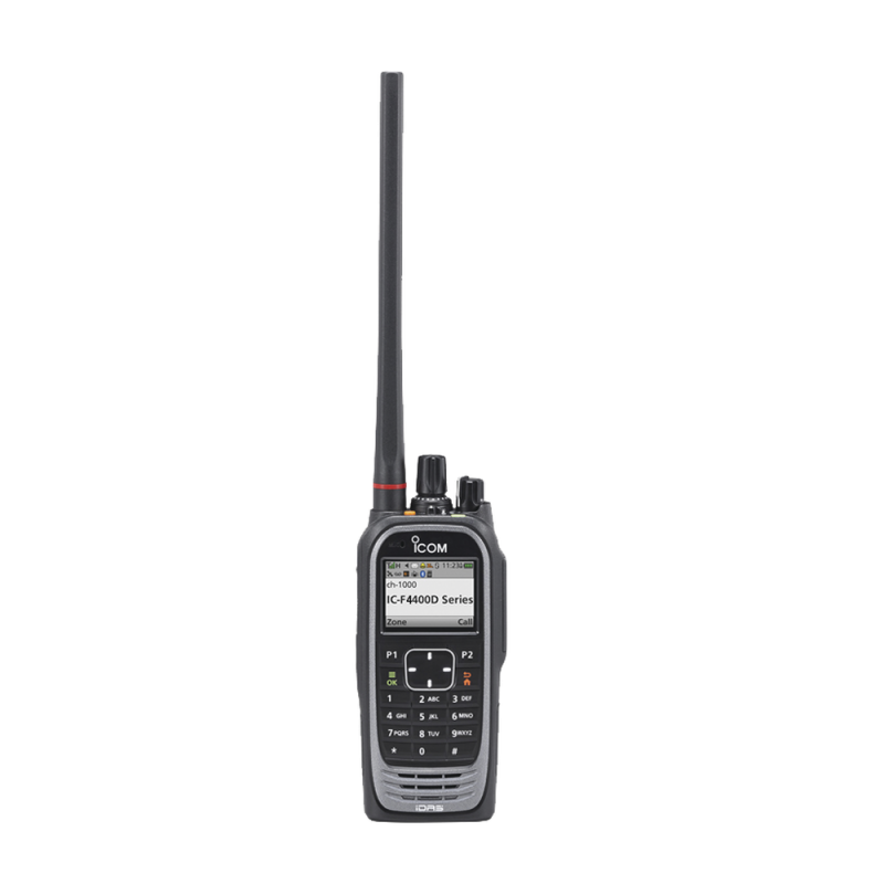 Radio digital Icom IC-F4400DT/01S NXDN,  Pantalla a Color, UHF, rango de frecuencia 380-470MHz, 1024 canales, teclado DTMF, sumergible IP67, encriptación DES, GPS, bluethooth