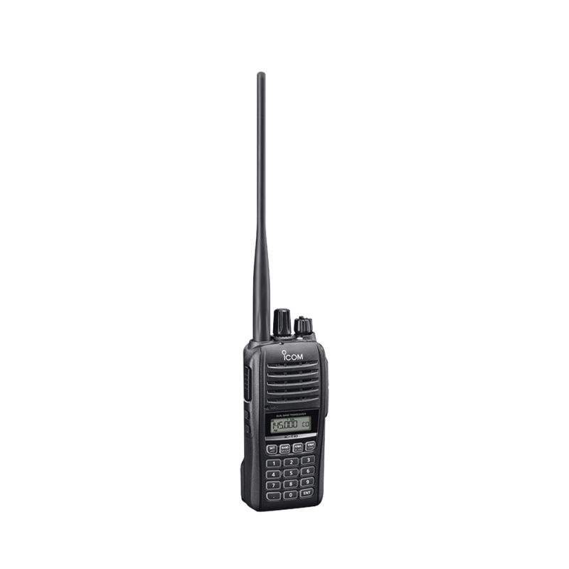 Radio portátil ICOM ICT10 doble banda VHF/UHF, con 5 W de potencia de RF en ambas bandas. ICT10