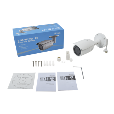 Cámara Hilook by hikvision IPC-B621H-Z, bala IP 2 Megapixel, Lente Motorizado 2.8 - 8 mm, 20 mts IR EXIR, PoE, Exterior IP66, dWDR, Micro SD, Micrófono Integrado