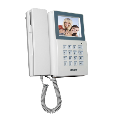Kit de TV Portero con auricular y funcion de telefono integrado, Monitor a color 4" KCV340