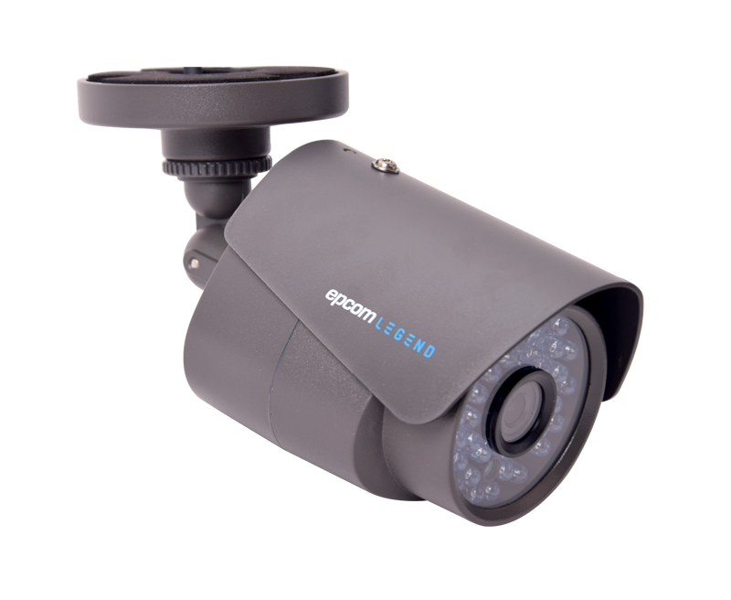 Cámara Bala Interior/Exterior 1200TVL LEGEND con IR inteligente, dWDR, 3D-DNR. Color Gris Oscuro