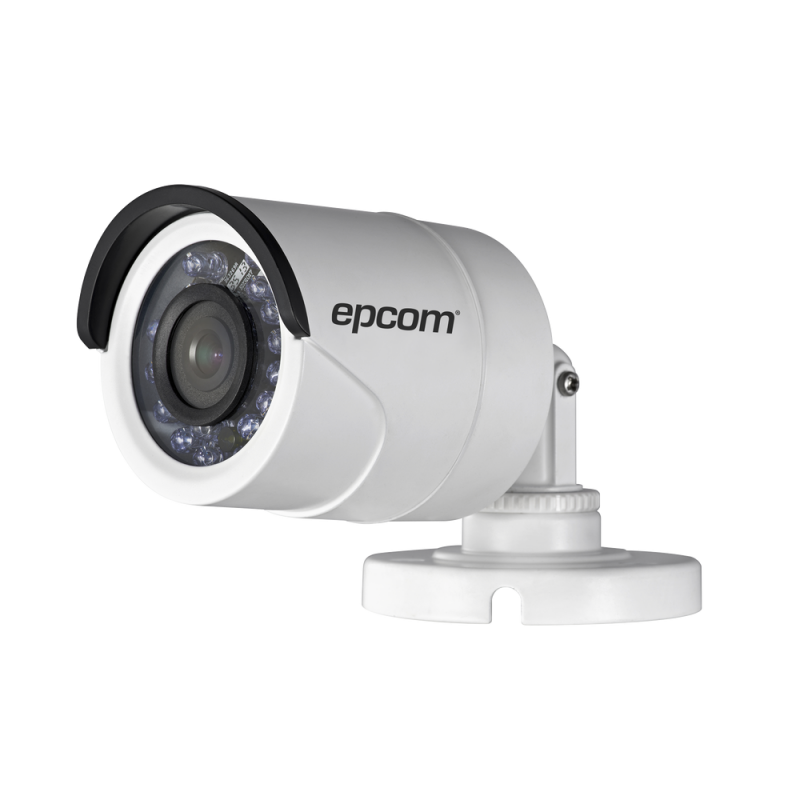 Cámara Bala HÍBRIDA METAL (Analógico 1200TVL / HD-TVI 720p) Lente 3.6mm e IR inteligente para 20m. Color blanco LB-7TURBOW