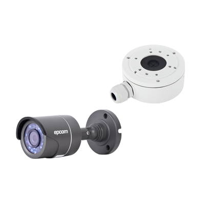 Kit de Cámara Bala TurboHD HÍBRIDA 720P / Analógico 1200TVL + caja de conexiones LB7-TURBO-ZJ