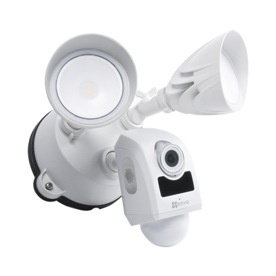 Cámara IP Ezviz LC1, 2 Megapixeles / Luz Ultrabrillante / Lente 2.8 mm / Uso Residencial / Grabación en la Nube / Audio de dos vías / Sirena Integrada / Sensor PIR / Micro SD / IP65 / H.264.