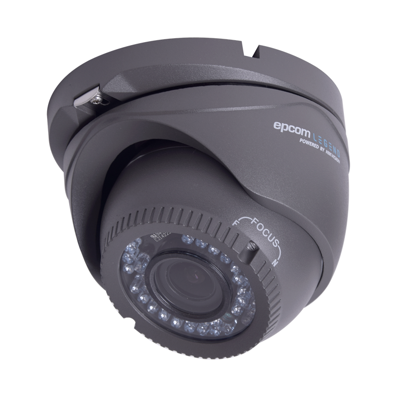 Domo Eyeball Interior y Exterior Antivandálico Varifocal 1200TVL LEGEND, IR Inteligente de 40M, dWDR, 3D-DNR, Color Gris Oscuro