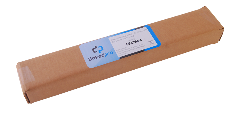 Organizador de cables horizontal 19" con cubierta metálica, 1U LPCM-04