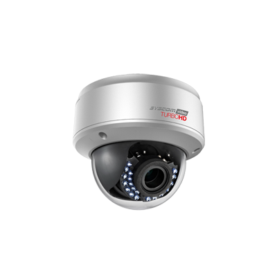 Domo Syscom LX2DTURBO Antivandálico FullHD 1080p TurboHD TVI con lente 2.8-12mm, con función SMART IR para 40mts