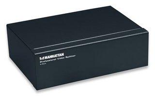 207348 Video Splitter Manhattan VGA 4 puertos Professional con adaptador de corriente