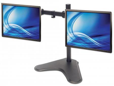 461559 Soporte Manhattan para 2 Monitores 13 a 32 pulgadas 8KG en mesa/escritorio (Base)