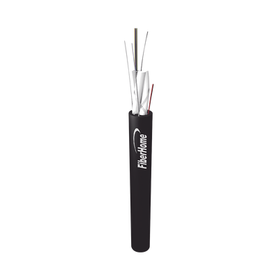 Cable de Fibra Óptica Aérea Mini ADSS (ASU) G.652D, Monomodo de 12 Hilos, Exterior, Span 80, Loose Tube, 1 Kilómetro MINI-ADSS-12C