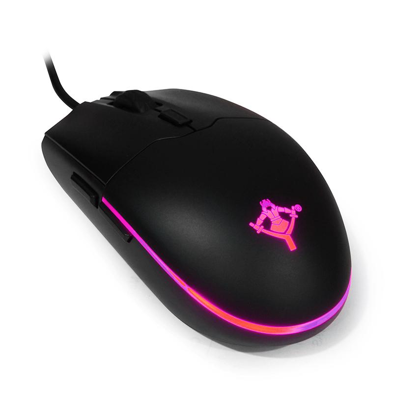 Mouse Yeyian Ergonómico Gaming Claymore serie 2001 (MO2001), Luz RGB 6 Botones (CLAYMORE 2001)