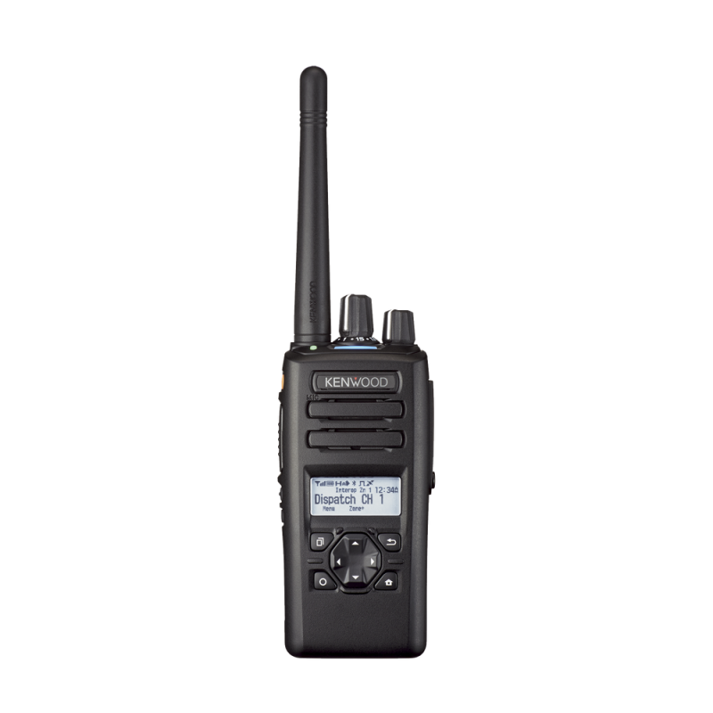 RADIO KENWOOD NX-3220-K2IS, 136-174 MHz, 260 Canales, NXDN-DMR-Análogo, GPS, Bluetooth, IP67, 2 Pines, Con Batería, Antena, Cargador, Clip