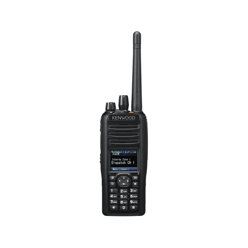 Radio Kenwood NX-5400-K3, 700/800 MHz, DTMF, Digital NXDN-P25-DMR-Analógico, 3 W, Bluetooth, GPS, MicroSD, 1024 Canales, Incluye Batería, cargador, antena, y clip NX-5400-K3